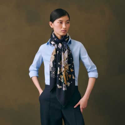 ブルー - レディス カシミヤショール＆ストール | Hermès - エルメス